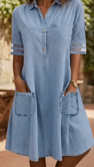 Britta | Abito Camicia in Denim Modellante