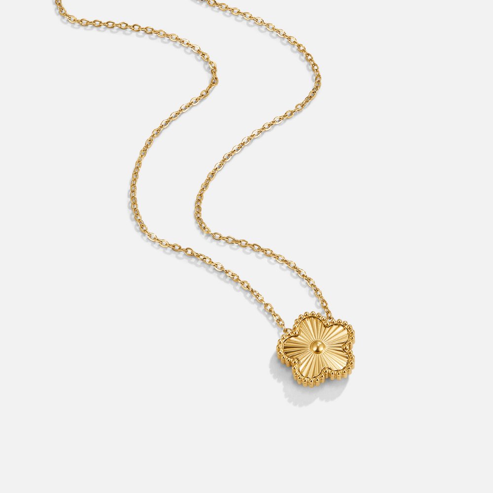 Trifoglia | Collana trifoglio dorata