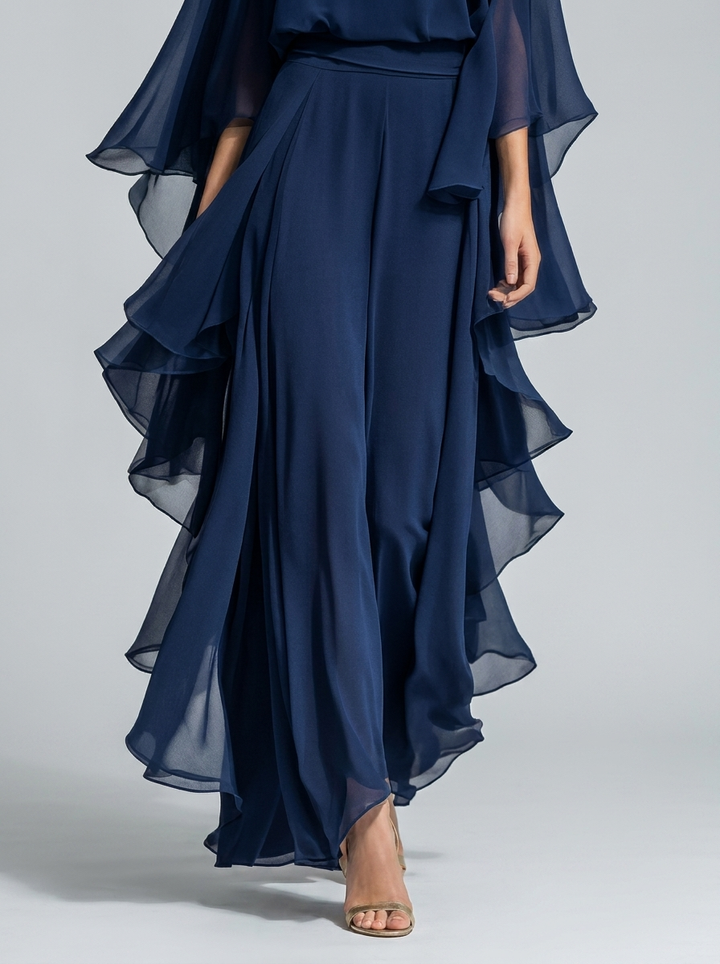 Floriana – Completo in chiffon elegante e fluido