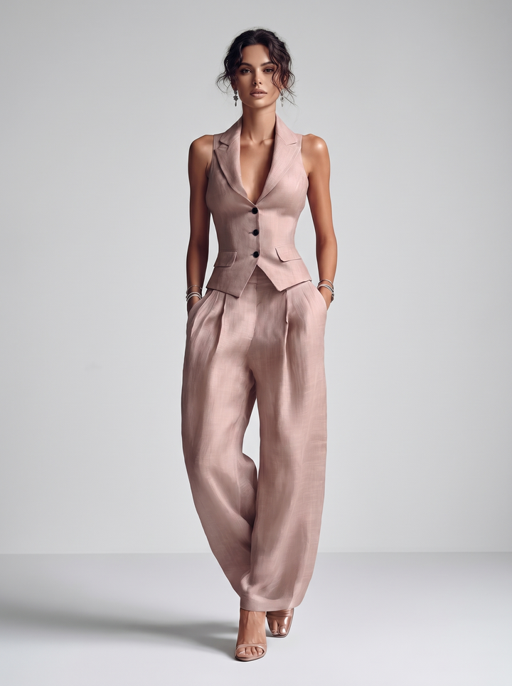 Patrizia – Completo due pezzi donna elegante con scollo a V