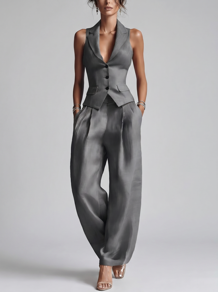 Patrizia – Completo due pezzi donna elegante con scollo a V