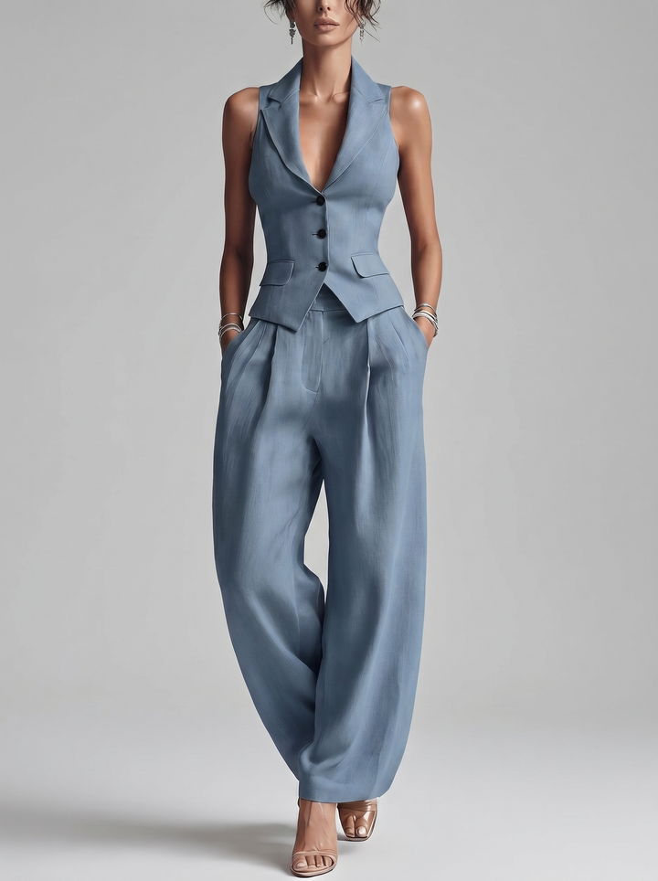 Patrizia – Completo due pezzi donna elegante con scollo a V