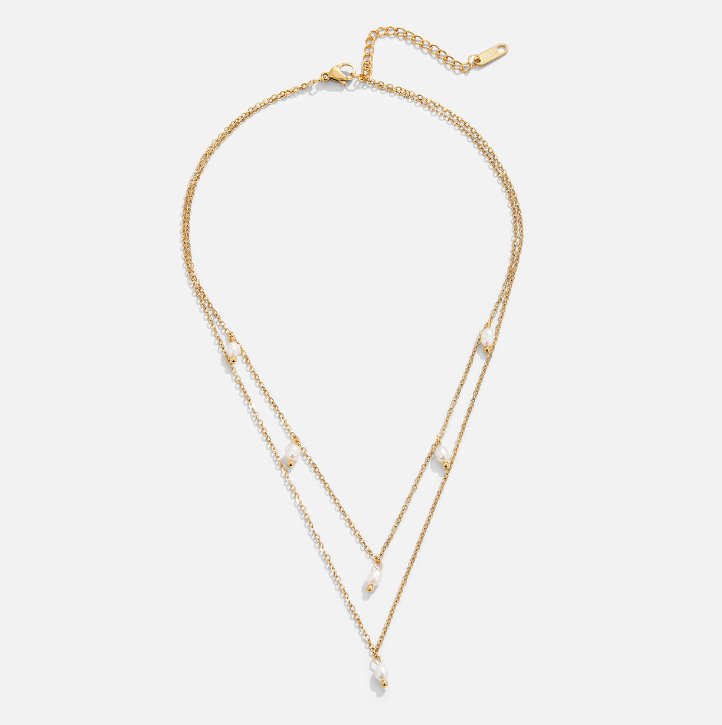 Kayla | Collana Multistrato con Perle Pendenti