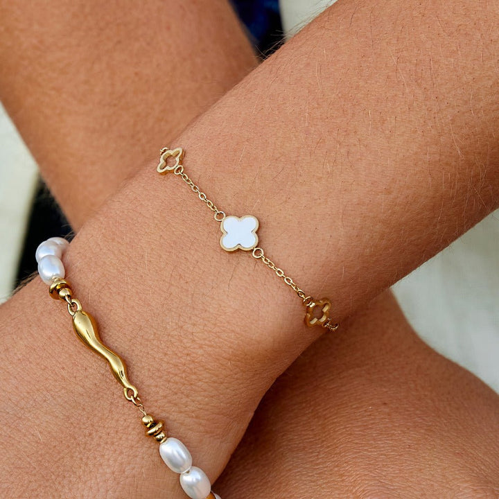 Lucia | Bracciale con Quadrifoglio Dorato