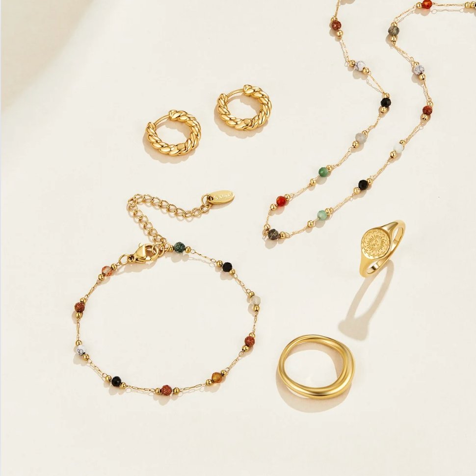 Lulu | Bracciale con Pietre e Perline