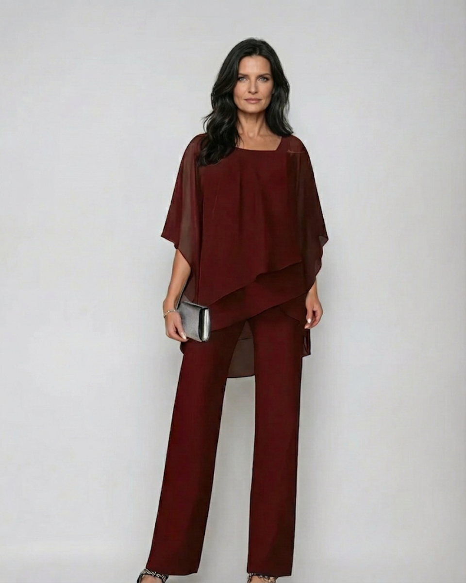 Beatrice – Completo elegante a strati fluido