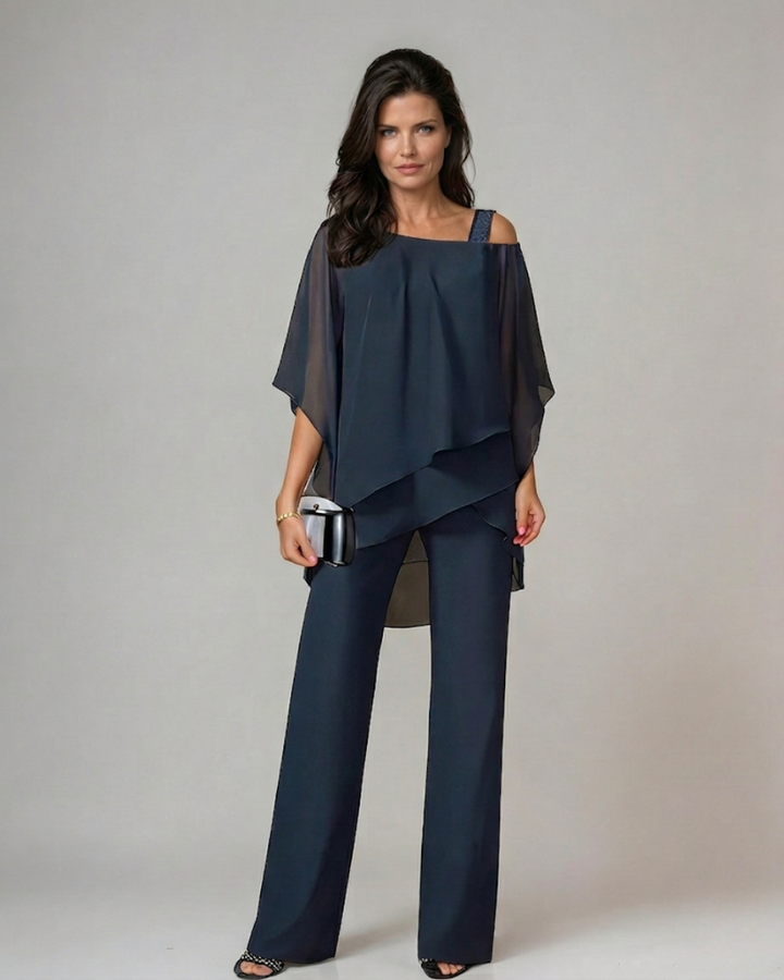 Beatrice – Completo elegante a strati fluido