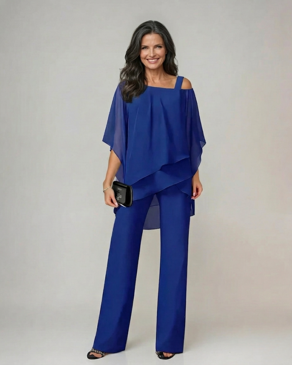 Beatrice – Completo elegante a strati fluido