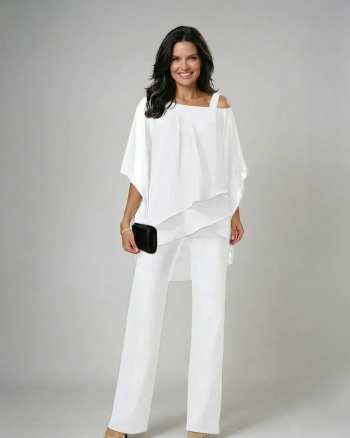 Beatrice – Completo elegante a strati fluido