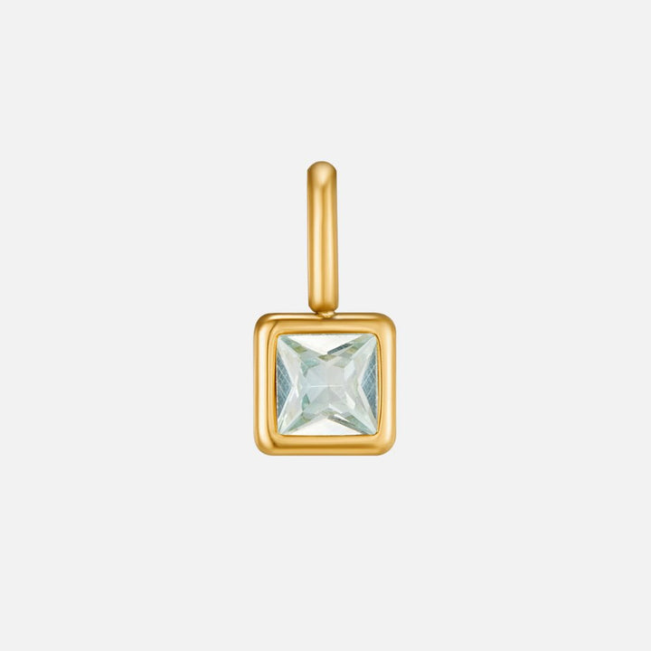 Pietra del Mese | Collana con Ciondolo Quadrato e Pietra di Nascita
