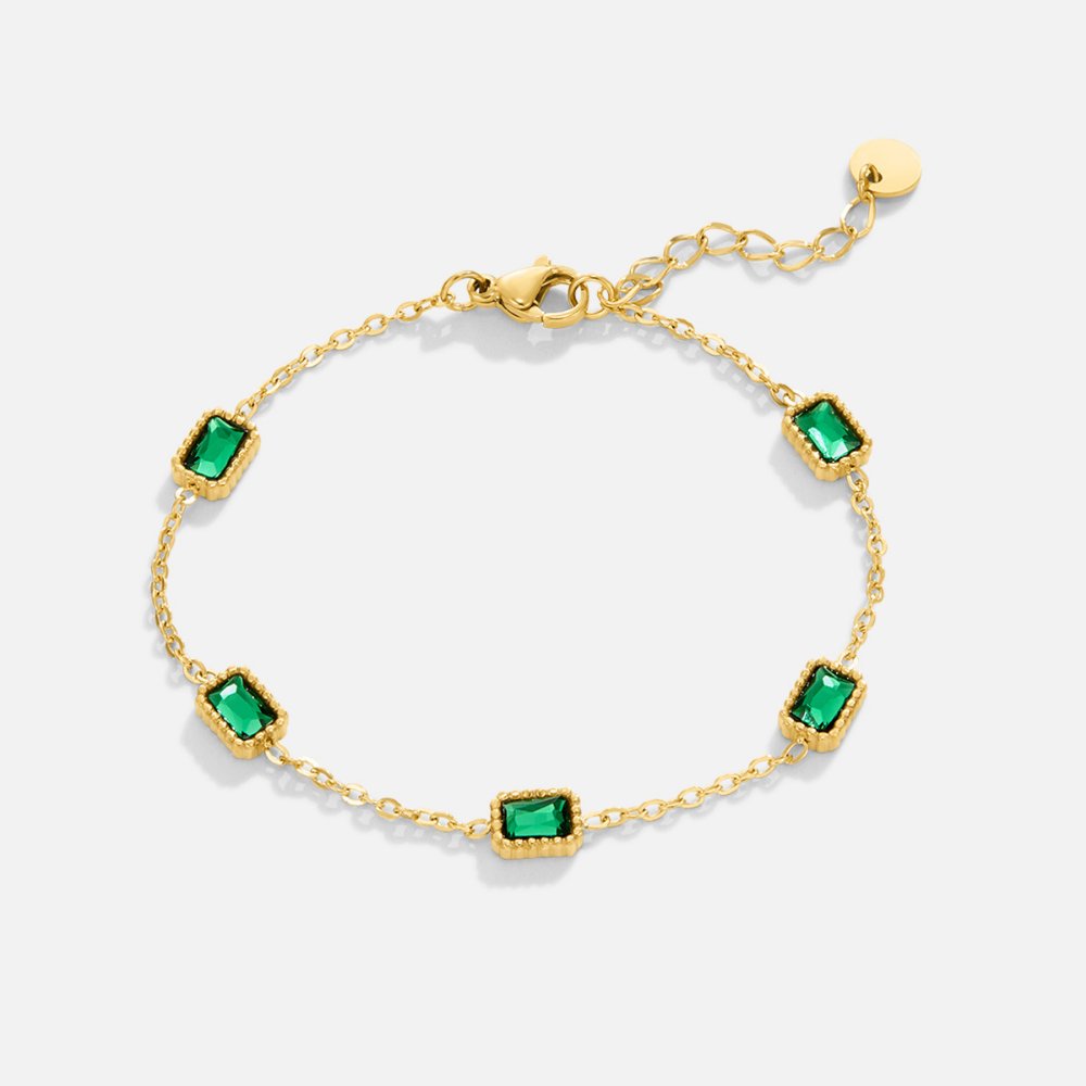 Trinity | Bracciale con Cristalli Smeraldo