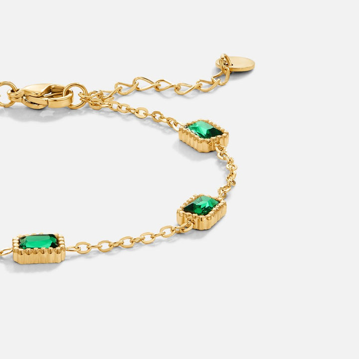Trinity | Bracciale con Cristalli Smeraldo