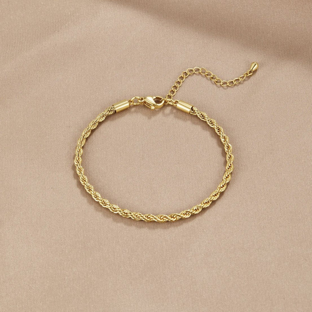 Twisted | Bracciale Intrecciato Placcato in Oro