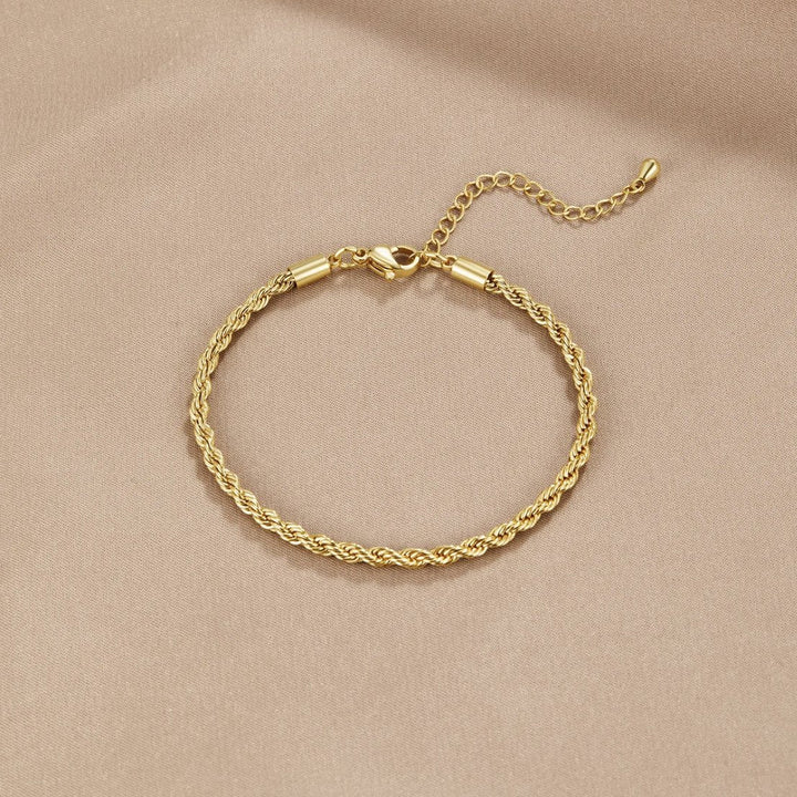 Twisted | Bracciale Intrecciato Placcato in Oro