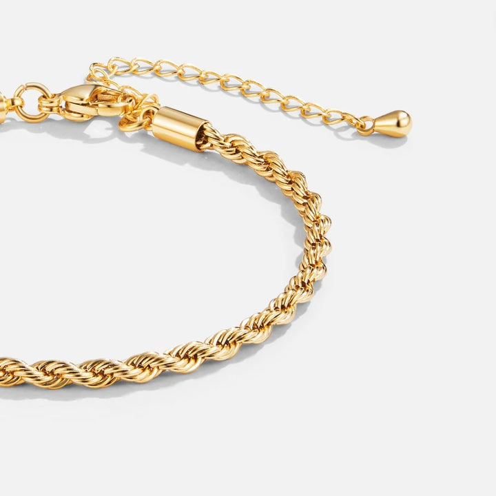 Twisted | Bracciale Intrecciato Placcato in Oro
